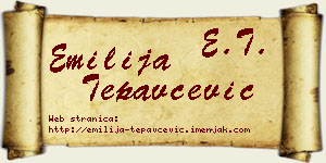 Emilija Tepavčević vizit kartica
